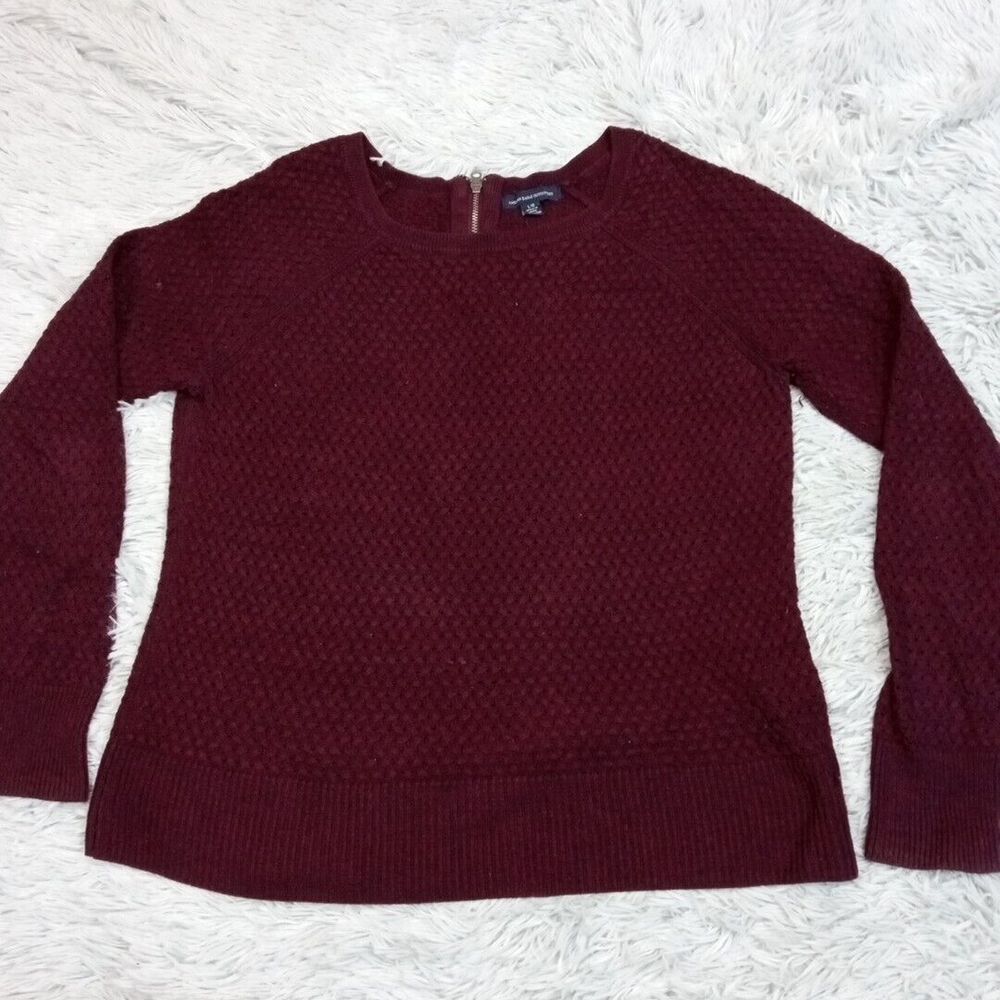 American Eagle Womens Sweater L Wool Blend Cozy Soft‎ Comfort Sheer Casual